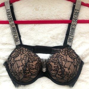 Very Sexy Push-Up Victoria's Secret Rhinestone Bra